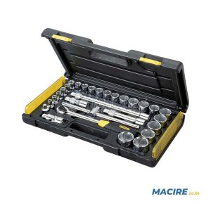 STANLEY 1/2" DR. SOCKET SET 29-PCS 10-32MM MICROTOUGH