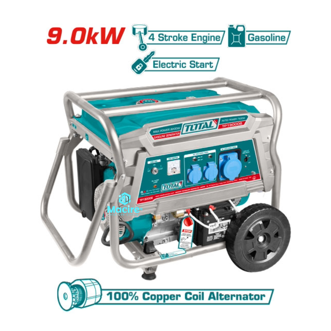 9Kva Total Petrol Generator TP190006 - Gasoline Heavy-Duty 4-Stroke Backup Power